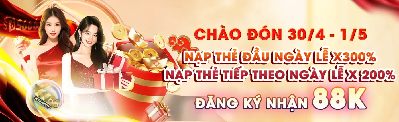 banner w88 mừng lễ 30-4 và 1-5